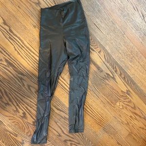 DYI army green shiny leggings